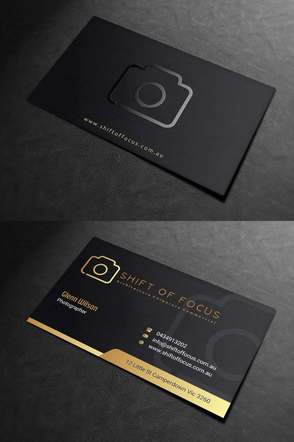 Business Card Design by INDIAN_Ashok for Shift of Focus  | Design #22996903