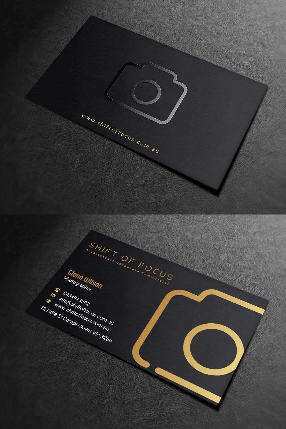 Business Card Design by INDIAN_Ashok for Shift of Focus  | Design #22996904
