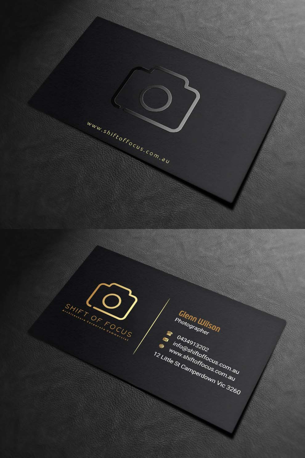 Business Card Design by INDIAN_Ashok for Shift of Focus  | Design #22996905