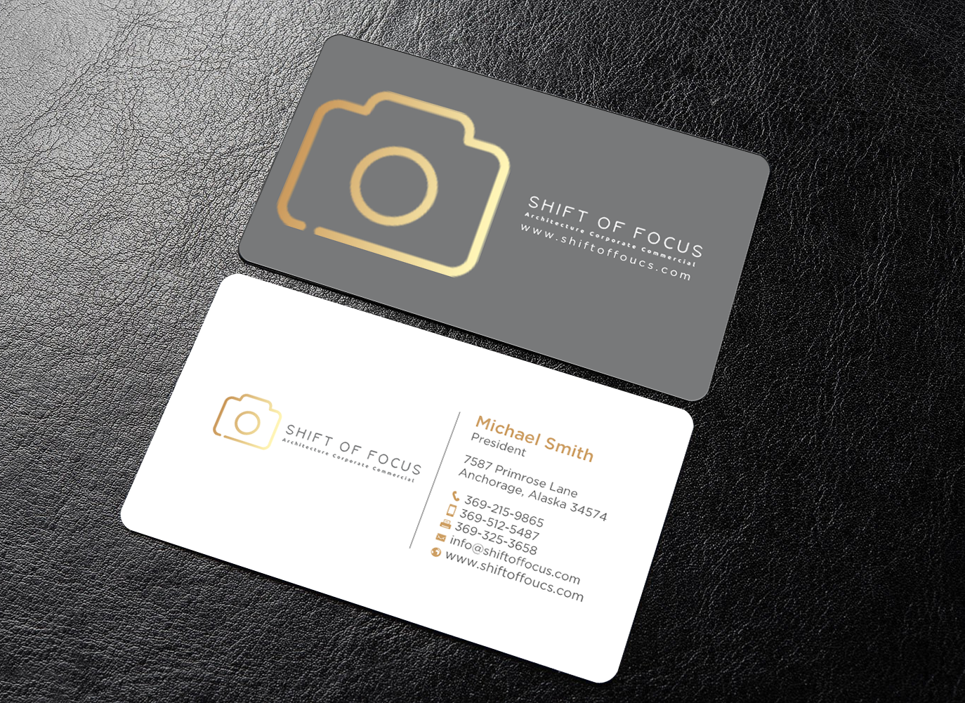 Diseño de Tarjeta de Presentación por chandrayaan.creative para Shift of Focus  | Diseño #22996906