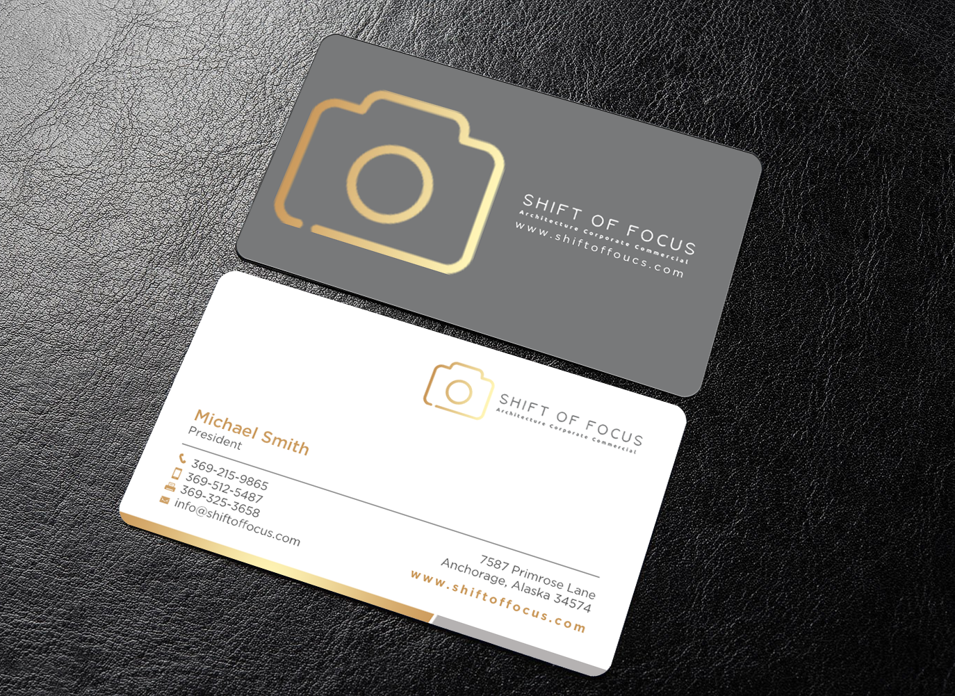 Diseño de Tarjeta de Presentación por chandrayaan.creative para Shift of Focus  | Diseño #22996907