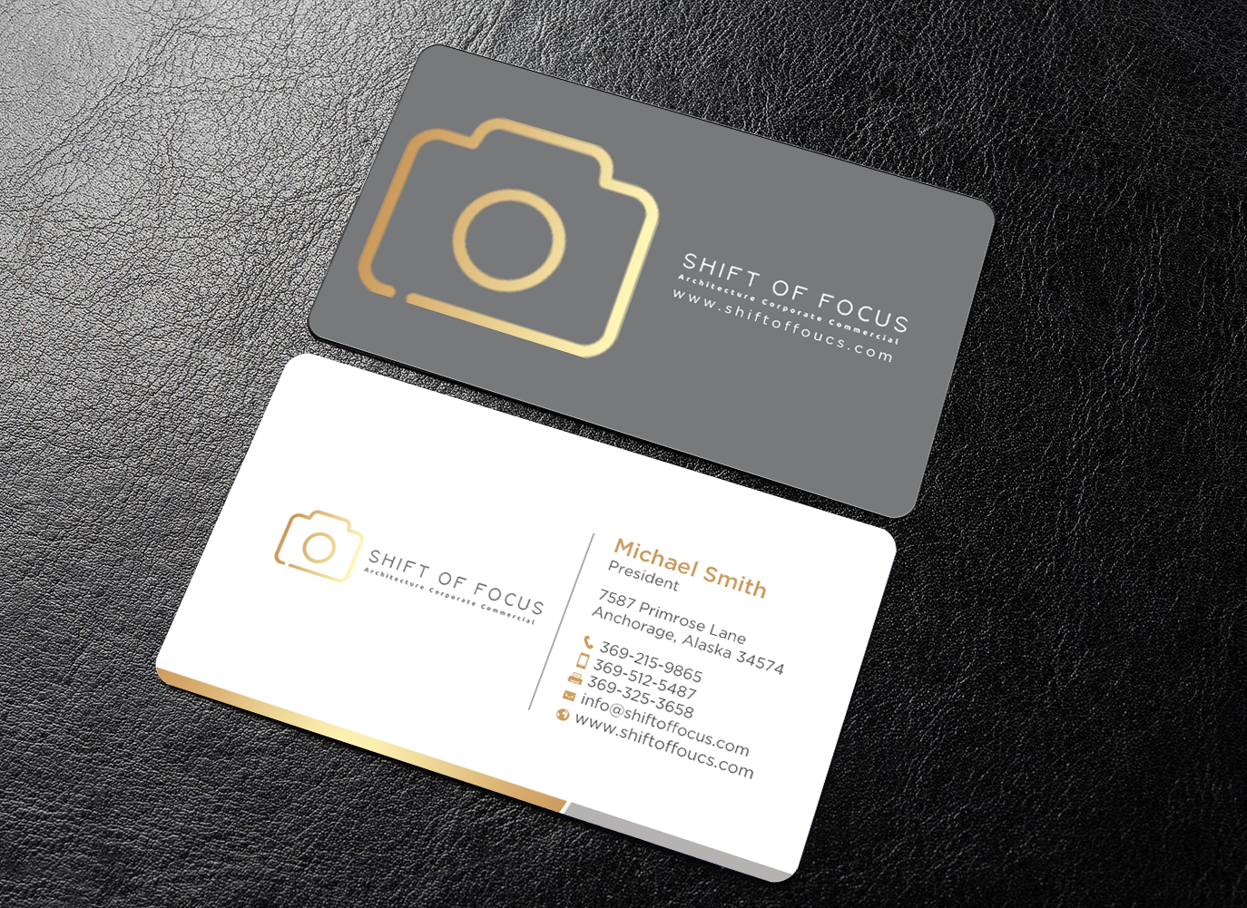 Diseño de Tarjeta de Presentación por chandrayaan.creative para Shift of Focus  | Diseño #22996909