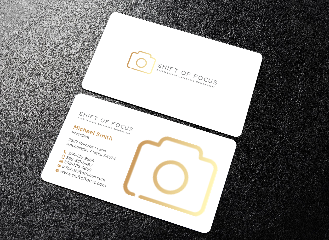 Diseño de Tarjeta de Presentación por chandrayaan.creative para Shift of Focus  | Diseño #22996910