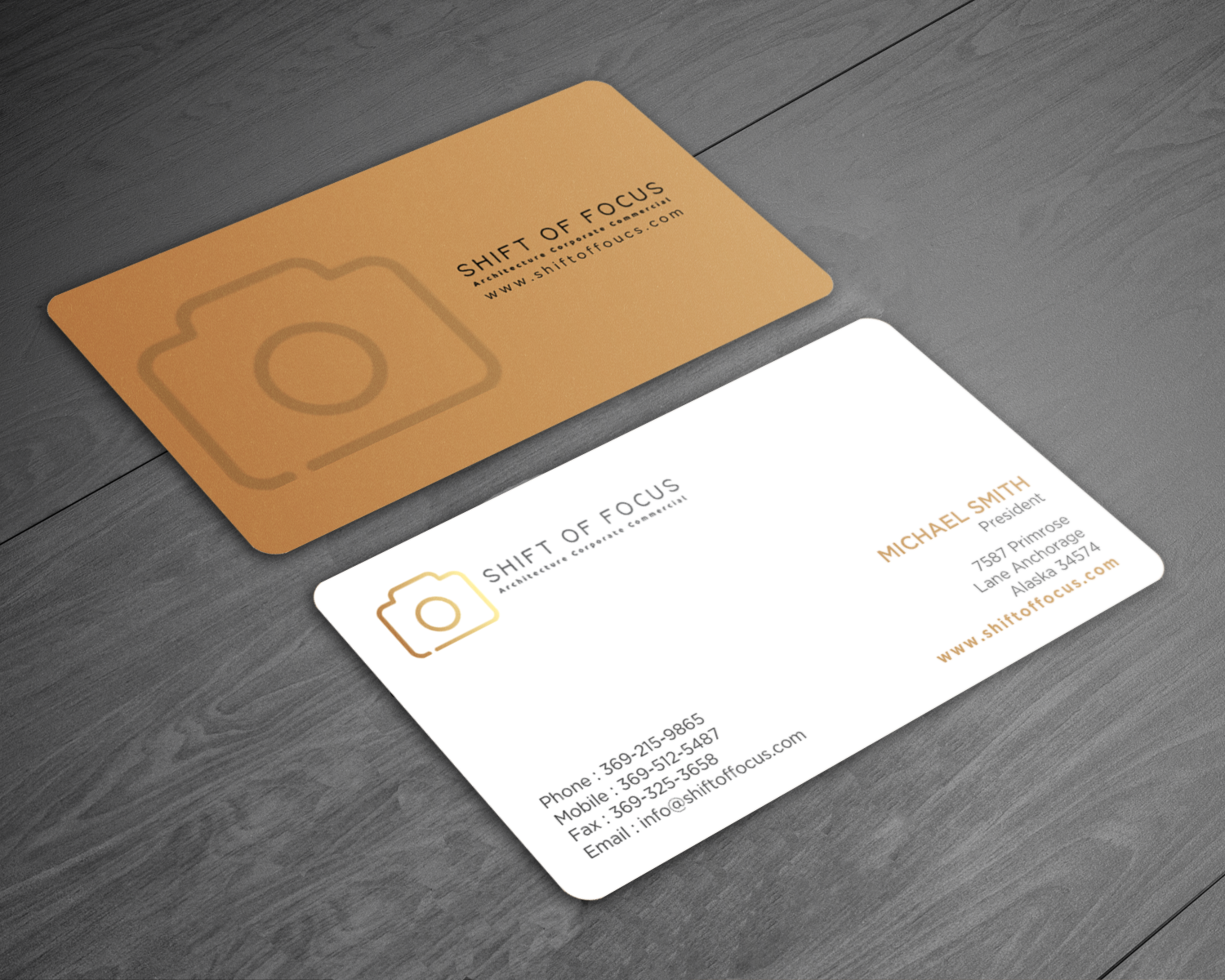 Diseño de Tarjeta de Presentación por chandrayaan.creative para Shift of Focus  | Diseño #22996913