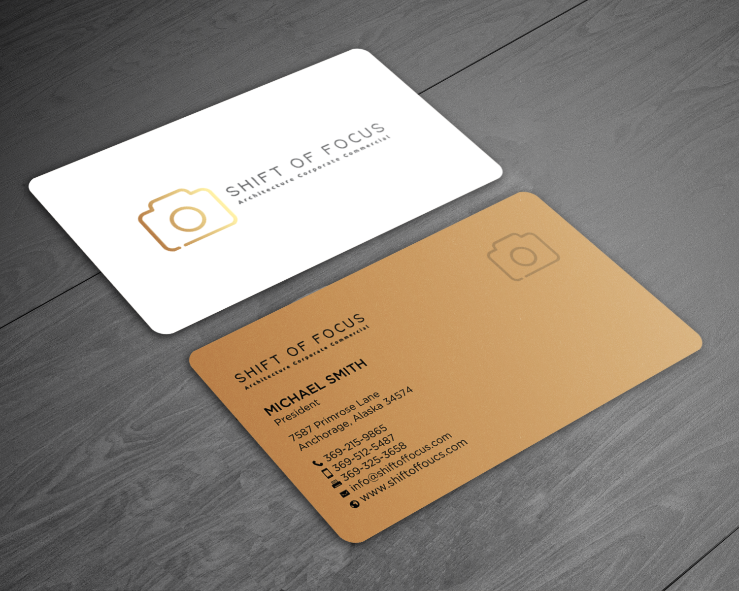 Business Card Design by chandrayaan.creative for Shift of Focus  | Design #22996918