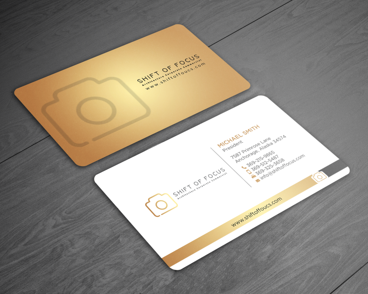 Business Card Design by chandrayaan.creative for Shift of Focus  | Design #22996922