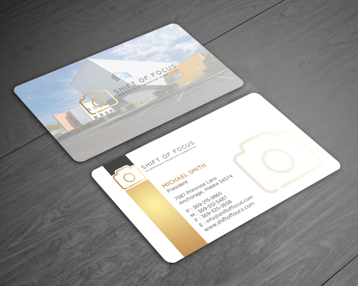 Business Card Design by chandrayaan.creative for Shift of Focus  | Design #22996923