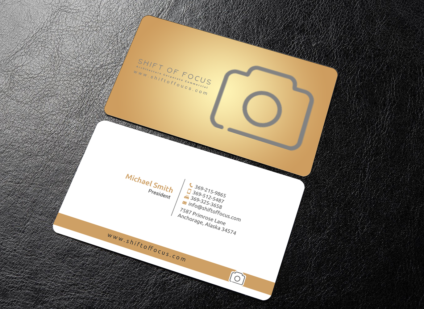 Visitenkarten-Design von chandrayaan.creative für Shift of Focus  | Design #22997271