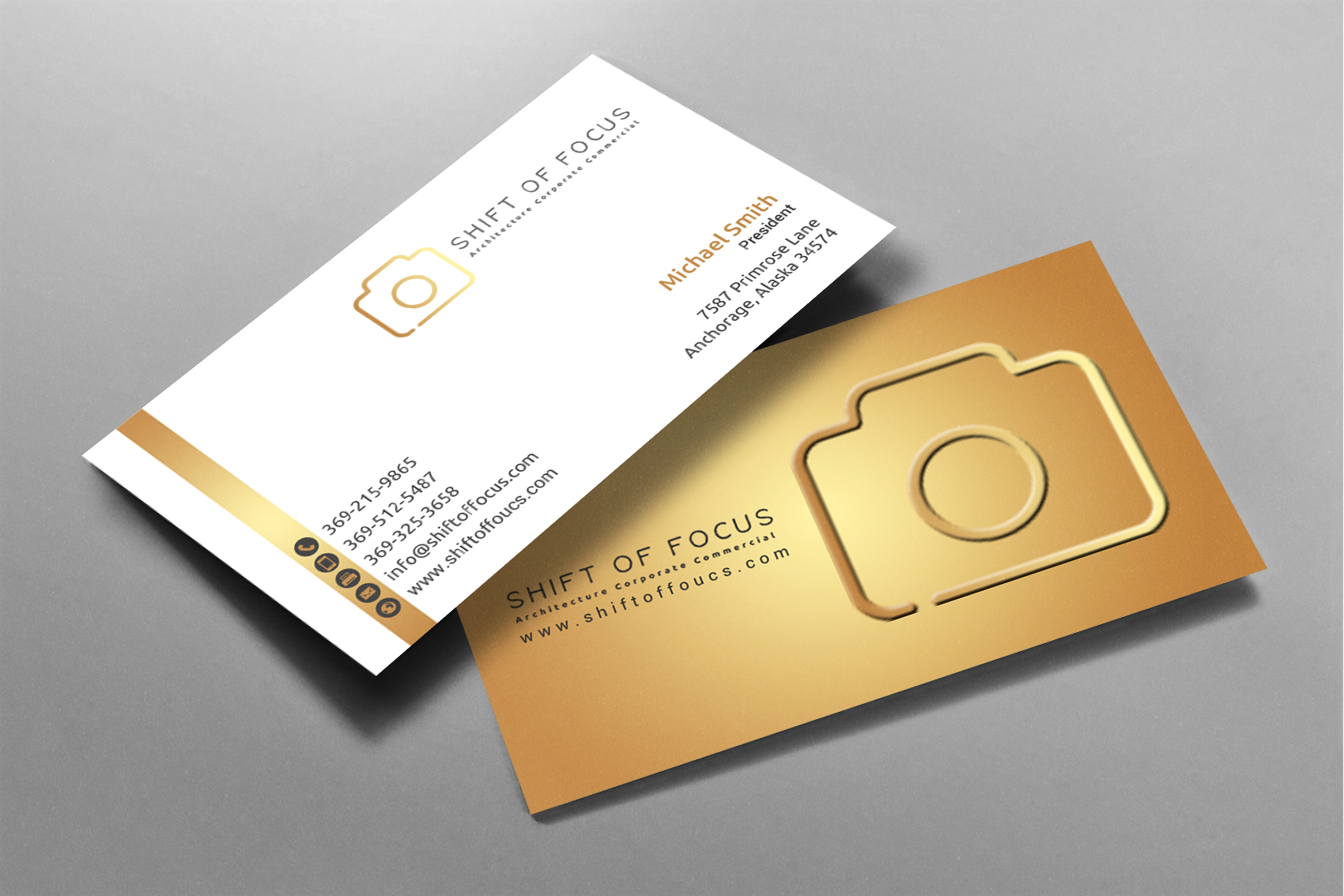 Diseño de Tarjeta de Presentación por chandrayaan.creative para Shift of Focus  | Diseño #22997273