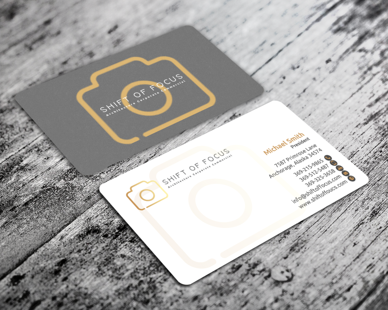 Diseño de Tarjeta de Presentación por chandrayaan.creative para Shift of Focus  | Diseño #22997274