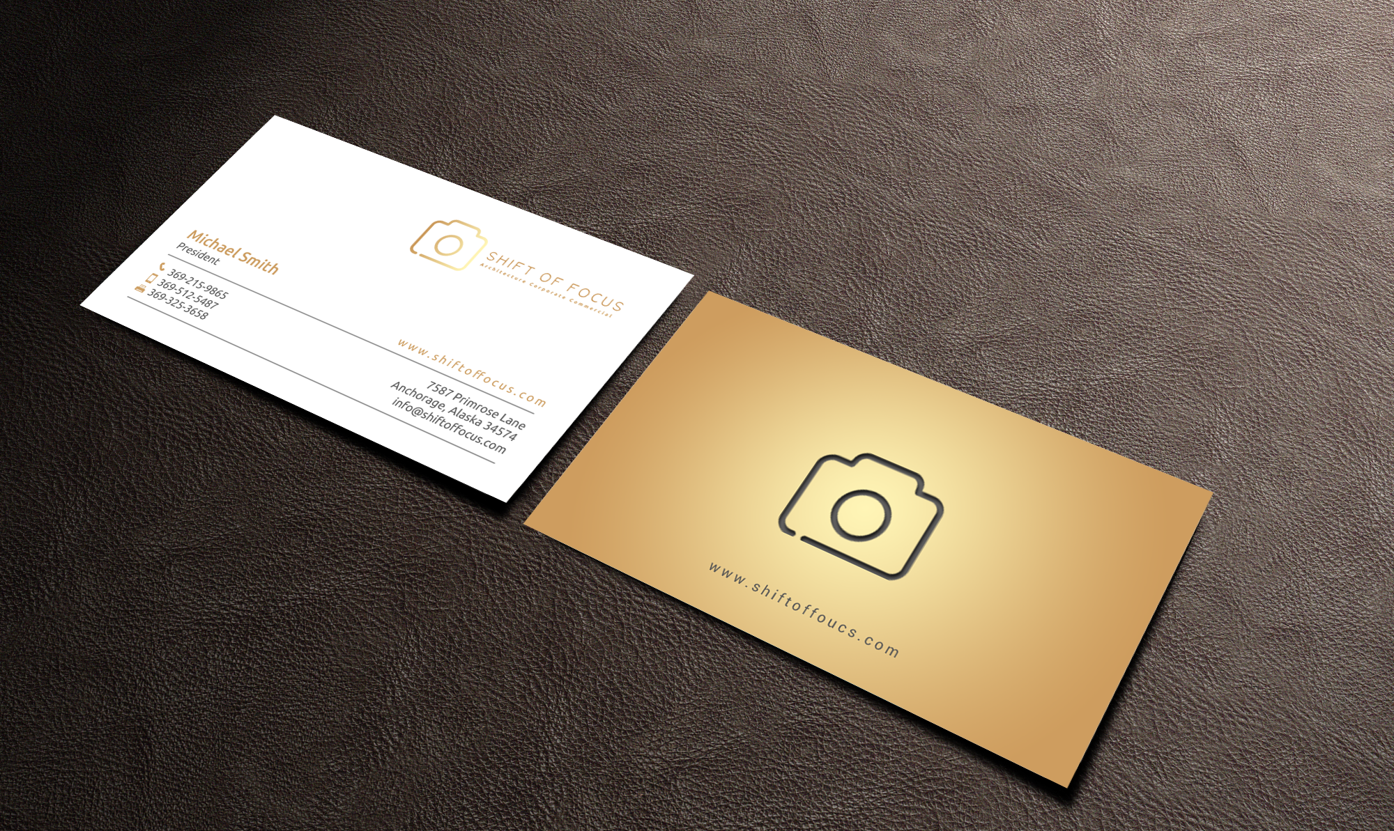 Business Card Design by chandrayaan.creative for Shift of Focus  | Design #22997275