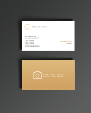 Business Card Design by chandrayaan.creative for Shift of Focus  | Design: #22998477