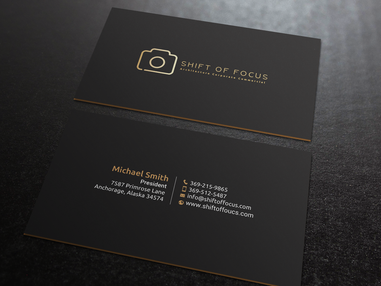 Business Card Design by chandrayaan.creative for Shift of Focus  | Design #22998479