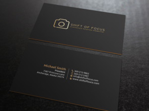 Business Card Design by chandrayaan.creative for Shift of Focus  | Design: #22998479