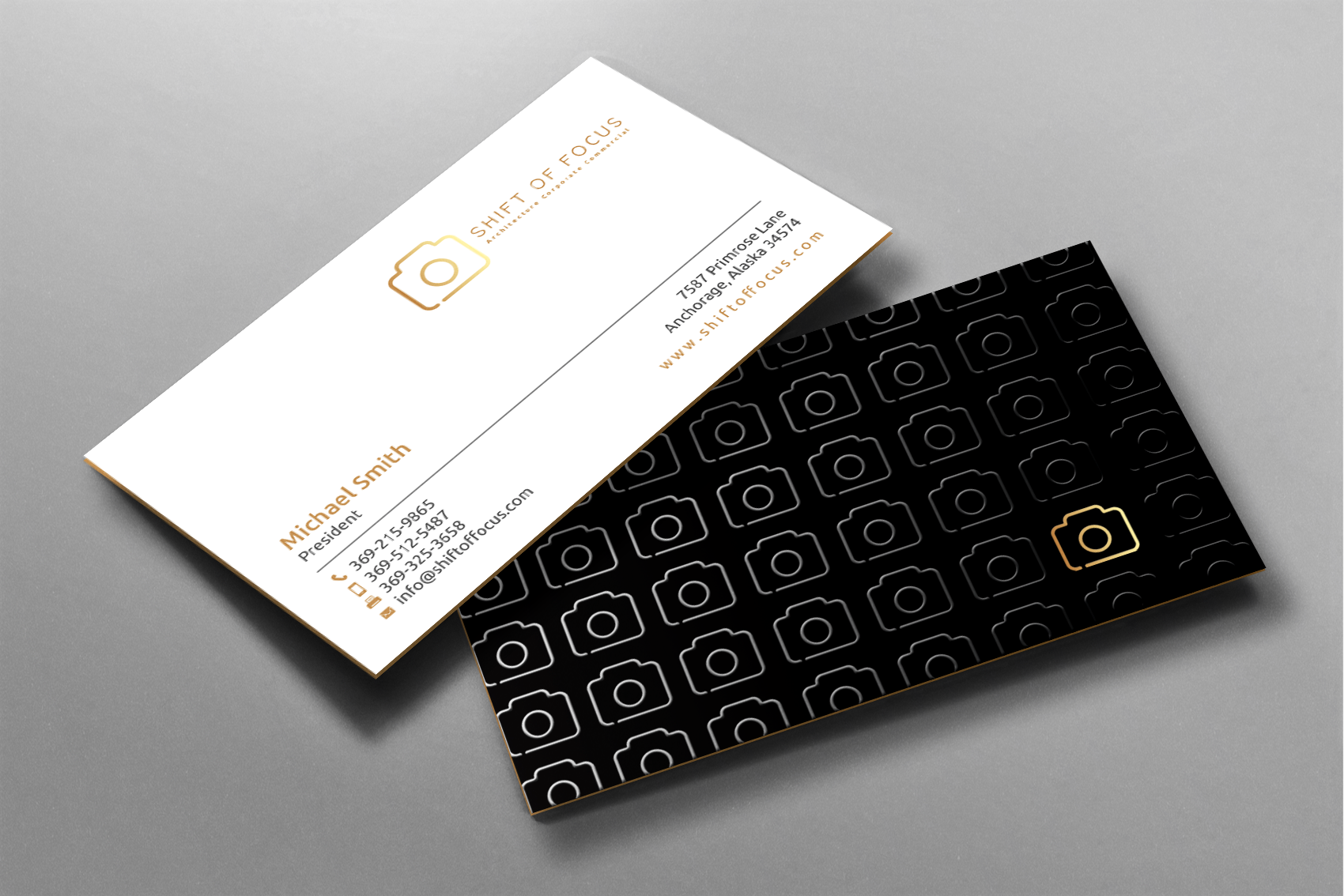Business Card Design by chandrayaan.creative for Shift of Focus  | Design #22998483