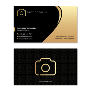 Business Card Design by KamrunRumy for Shift of Focus  | Design #23006941