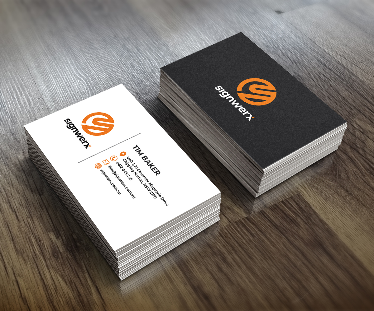 Business Card Design by aglaronde23 for Signwerx | Design #23016630