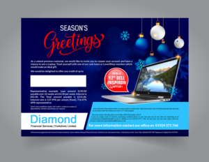UK Loan Company wanting to send a Christmas themed  flyer to closed customers offering credit. | Flyer Design by Pinky 