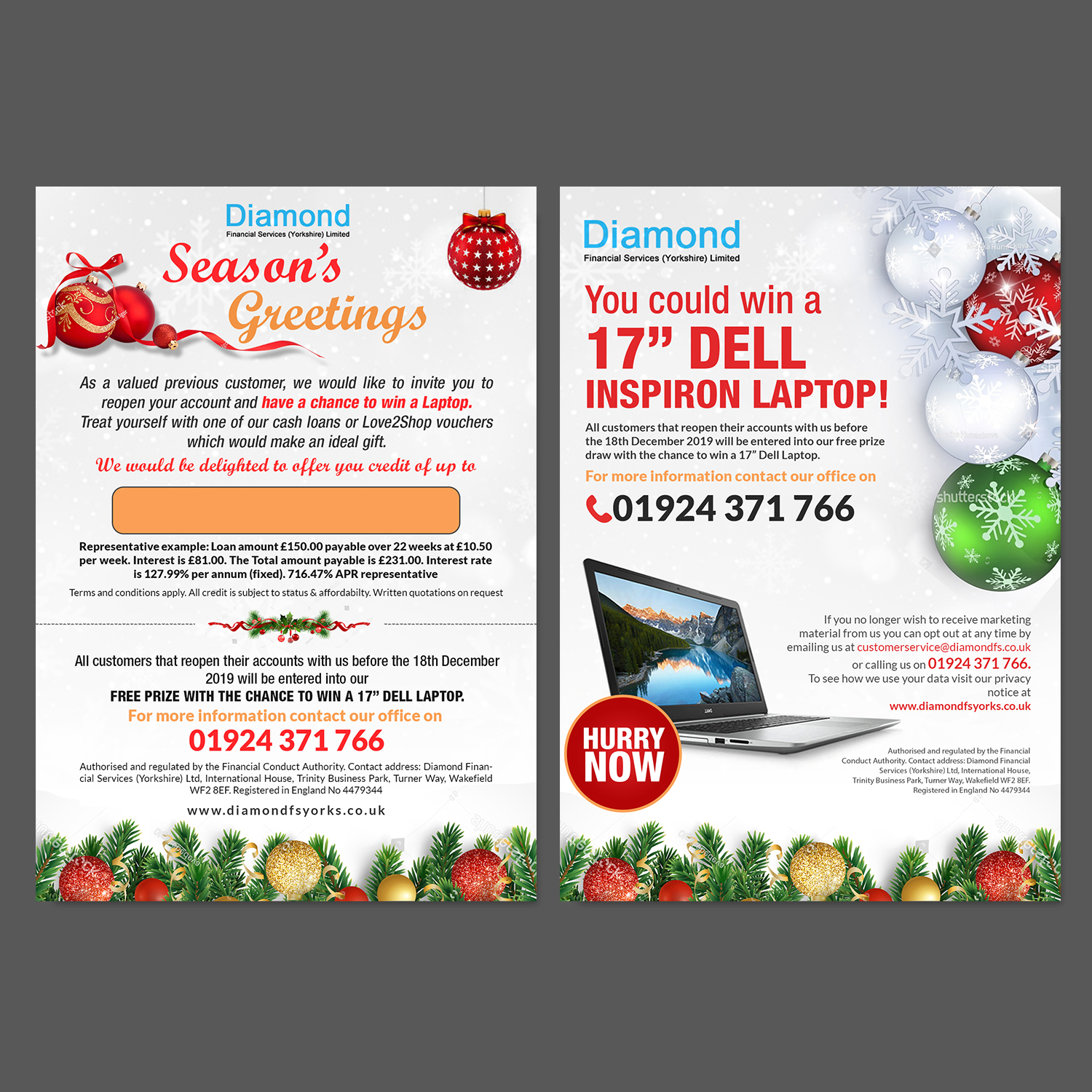 Diseño de Flyer por aspiremedia para Diamond Financial Services (Yorkshire) Ltd | Diseño #23007427