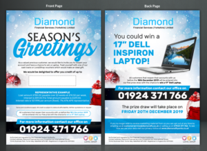 UK Loan Company wanting to send a Christmas themed  flyer to closed customers offering credit. | Flyer Design by SAI DESIGNS