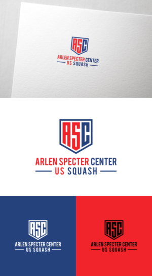 'Arlen Specter US Squash Center' (or) 'Specter Center' (or) 'ASC' (with or without 'US Squash') | Logo Design by fatiyadesign