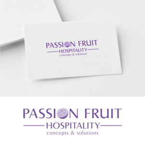 Passion Fruit Hospitality         (under it somewhere on the right; concepts & solutions                                               concepts & solutions | Logo Design by H-H Arts