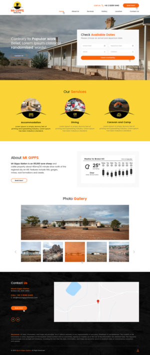Mt Gipps - Outback Australia (Working farm, film location and farmstay promotation) | Web Design by Ved Web Services