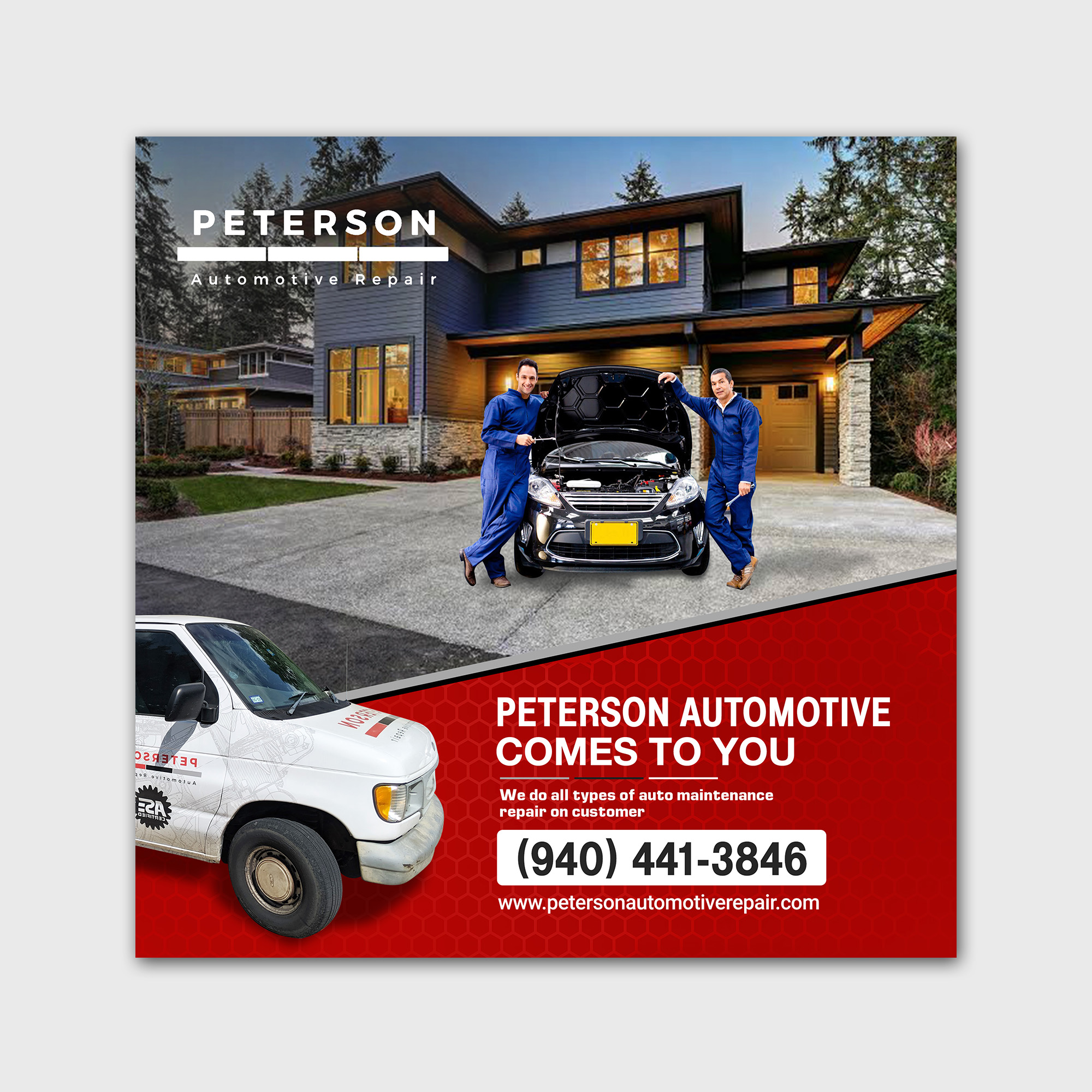 Banner Ad Design by debdesign for Peterson Automotive Repair | Design #23041027