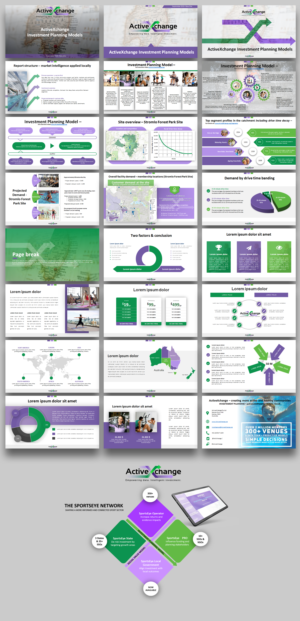 Sport Planning Report/ Company Template (in powerpoint) | PowerPoint Design by IndreDesign