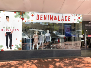 Xmas Shop Windows for Denim and Lace Clothing & Giftware shop | Design Graphique par desainerd