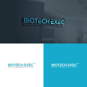 "Biotech Exec™" as a logo on its own and same logo that has a tag underneath it "90 Day Superhuman Fast Track" | Logo Design by tejo