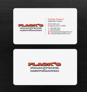 Business Card Design by chandrayaan.creative for Flack's Painting & Waterproofing Inc. | Design: #23030680