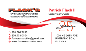 Business Card Design by geni for Flack's Painting & Waterproofing Inc. | Design #23026409