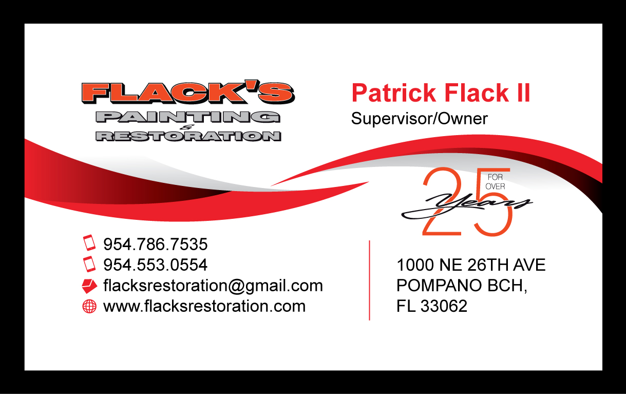 Visitenkarten-Design von geni für Flack's Painting & Waterproofing Inc. | Design #23026434