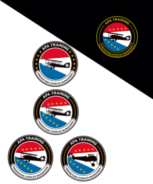 « APA Training » (on the top of the circle) / « Promotion Charles Nungesser (on the bottom of the patch) | Logo Design by StudioD™