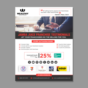 Diseño de Flyer por aspiremedia para Wealthy Commercials | Diseño: #23028896