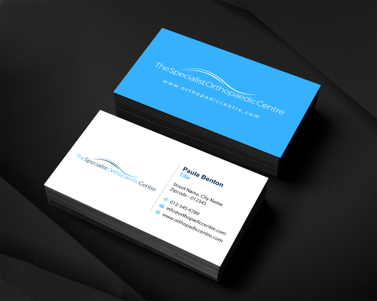 Business Card Design by Infinitive Technology for The Specialist Orthopaedic Centre | Design #23031851