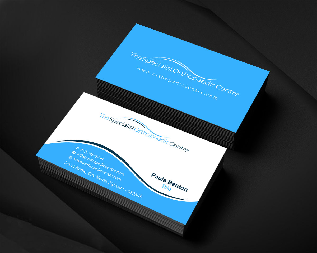 Business Card Design by Infinitive Technology for The Specialist Orthopaedic Centre | Design #23031852