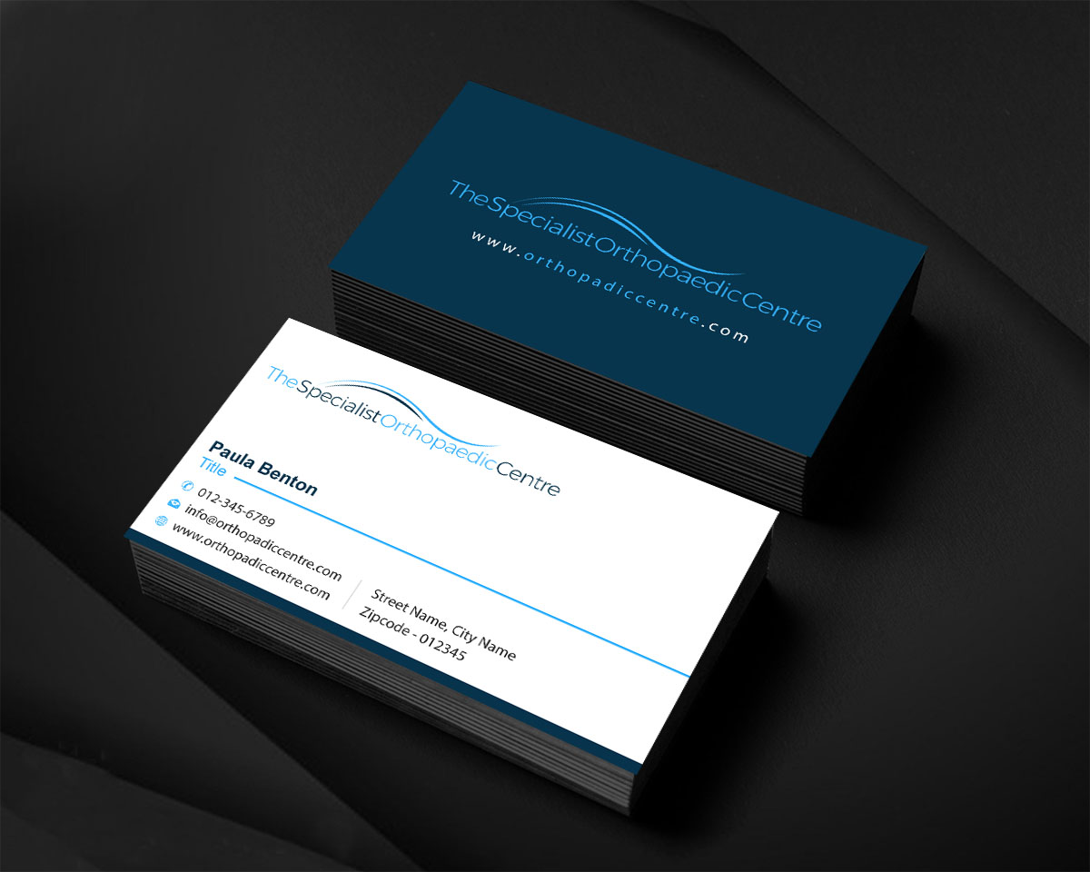 Business Card Design by Infinitive Technology for The Specialist Orthopaedic Centre | Design #23031858