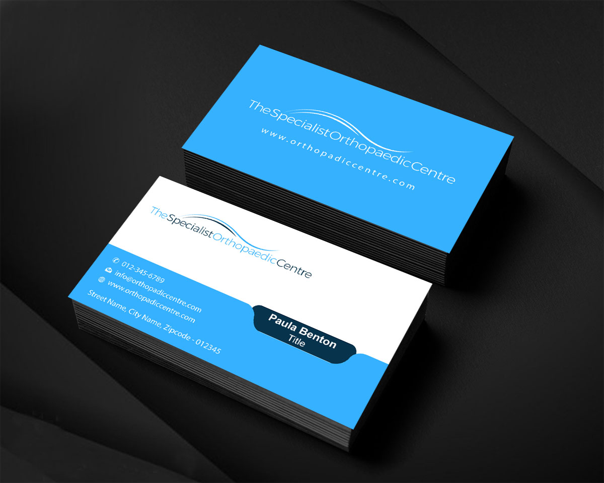 Business Card Design by Infinitive Technology for The Specialist Orthopaedic Centre | Design #23031859