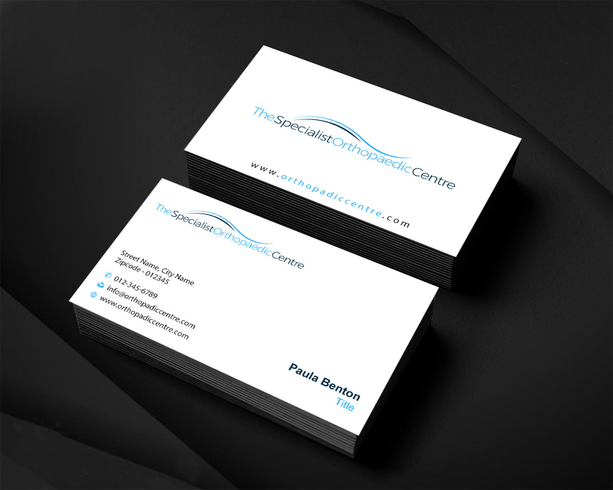 Business Card Design by Infinitive Technology for The Specialist Orthopaedic Centre | Design #23031860