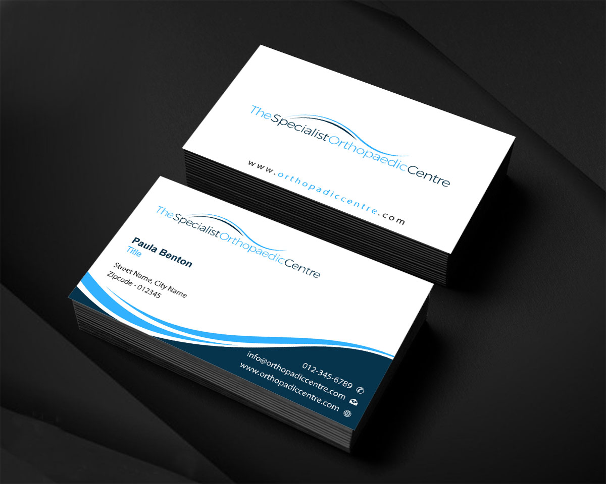 Business Card Design by Infinitive Technology for The Specialist Orthopaedic Centre | Design #23031867