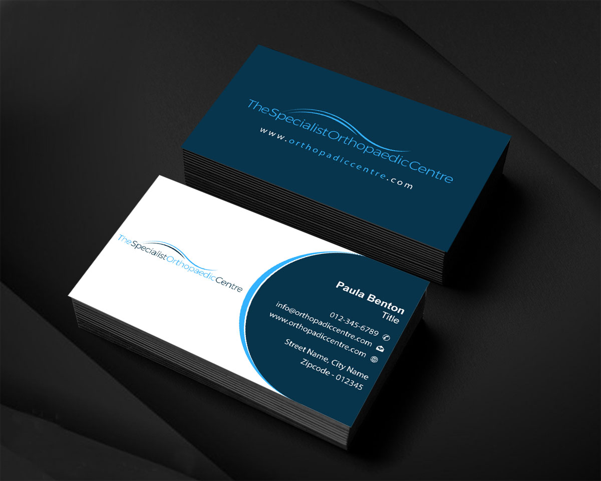 Business Card Design by Infinitive Technology for The Specialist Orthopaedic Centre | Design #23031874