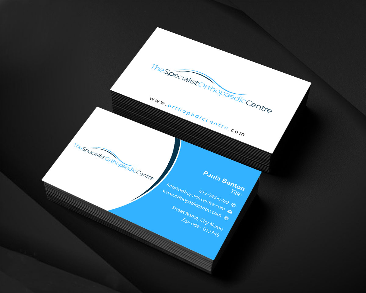 Business Card Design by Infinitive Technology for The Specialist Orthopaedic Centre | Design #23031877