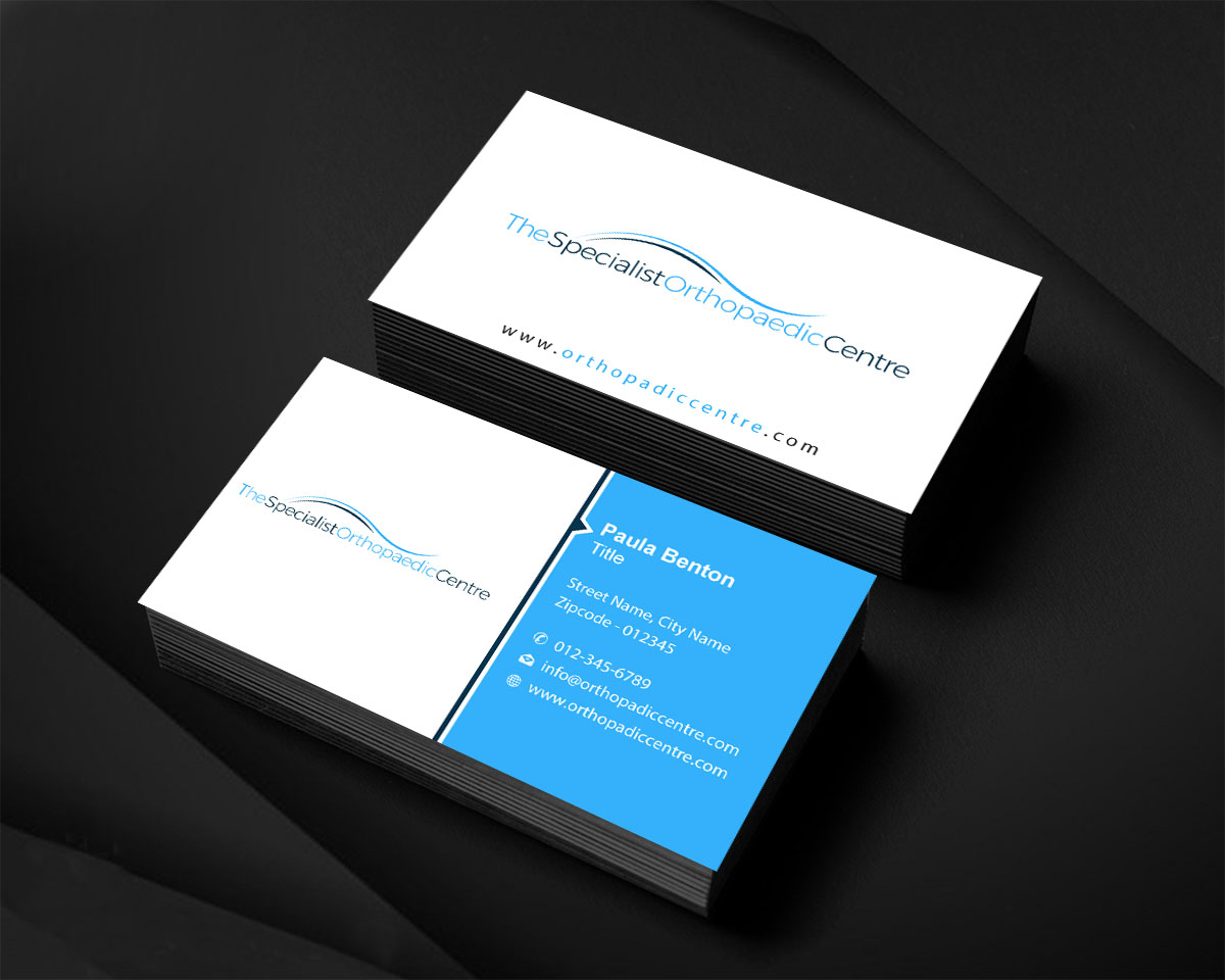 Business Card Design by Infinitive Technology for The Specialist Orthopaedic Centre | Design #23031882