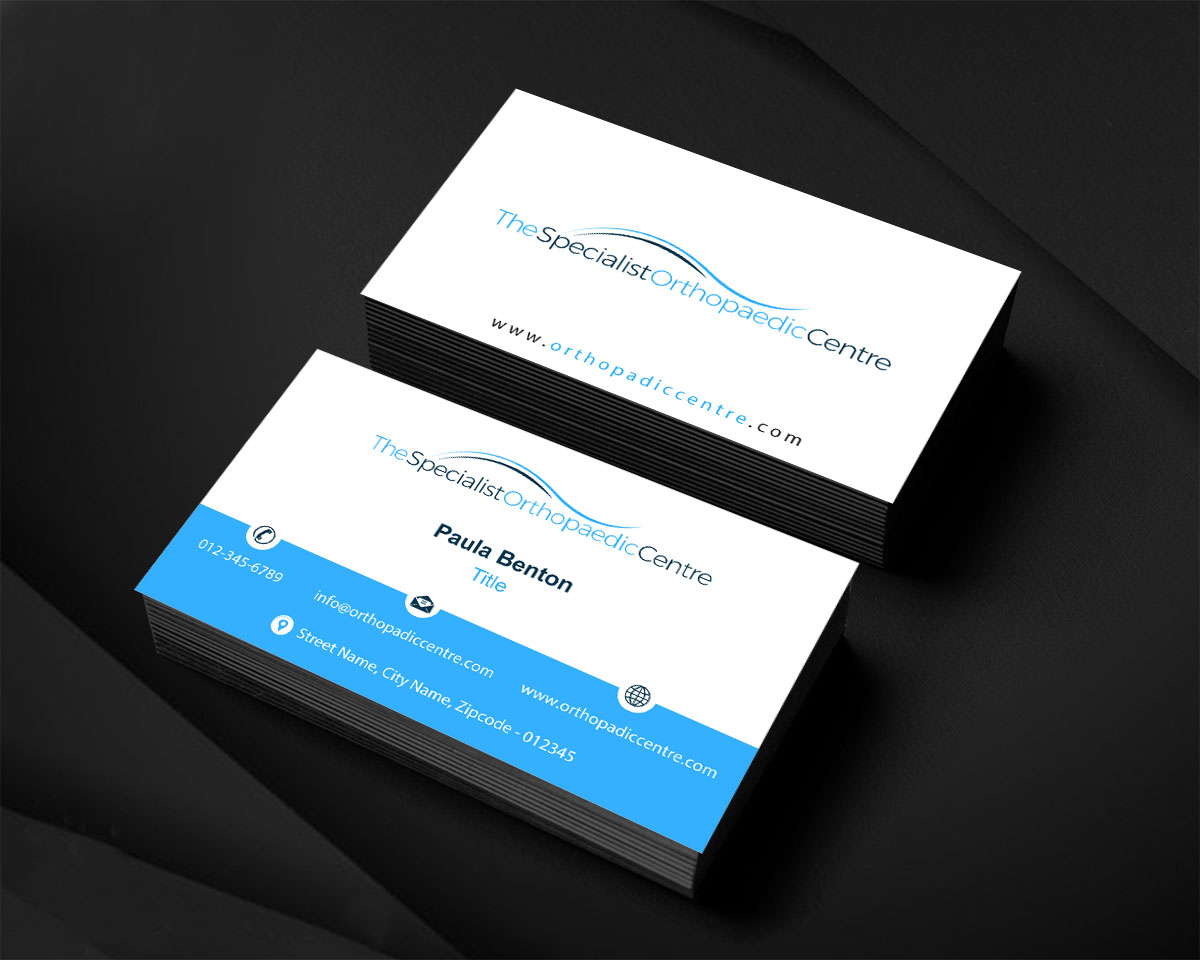 Business Card Design by Infinitive Technology for The Specialist Orthopaedic Centre | Design #23031883