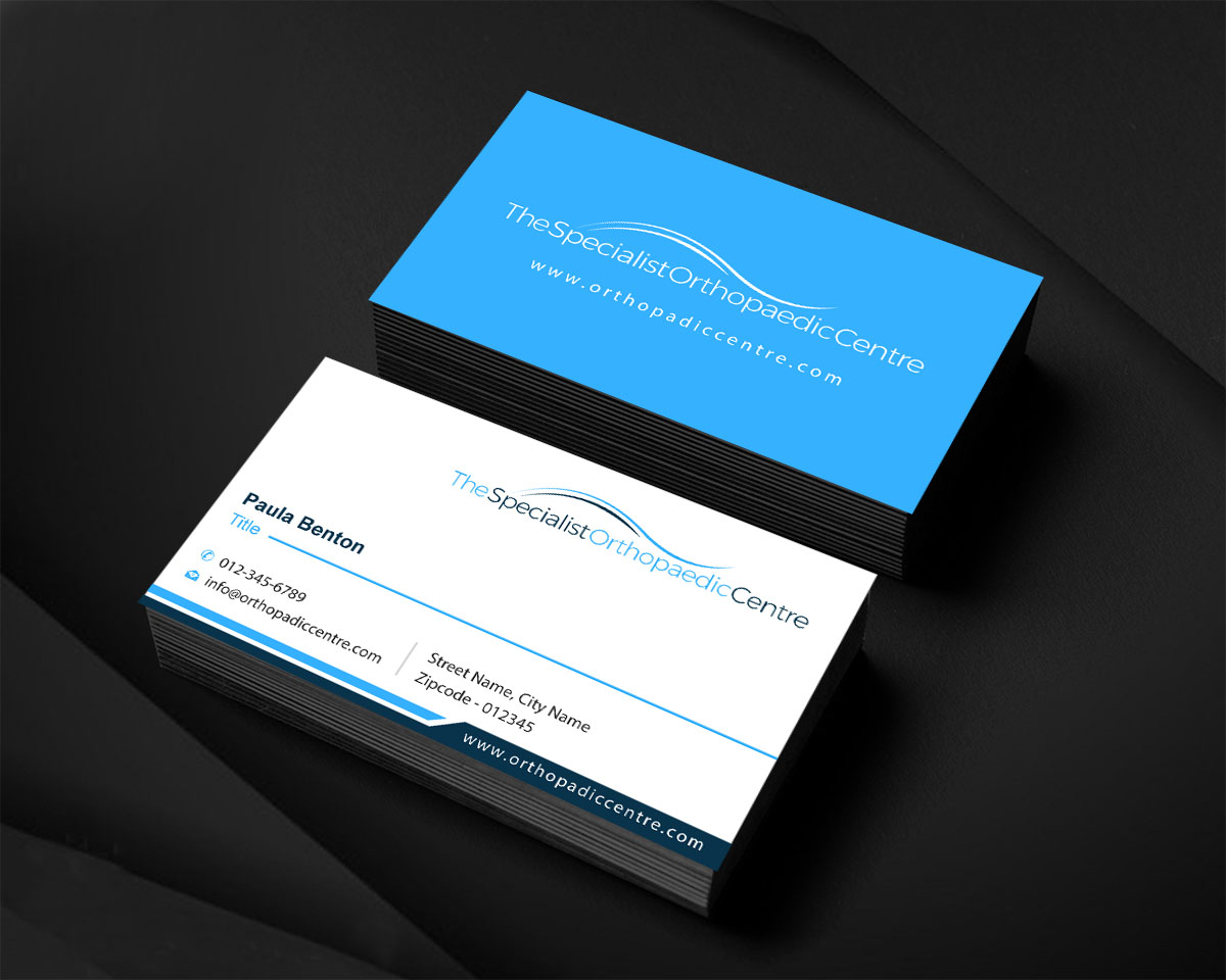 Business Card Design by Infinitive Technology for The Specialist Orthopaedic Centre | Design #23031885