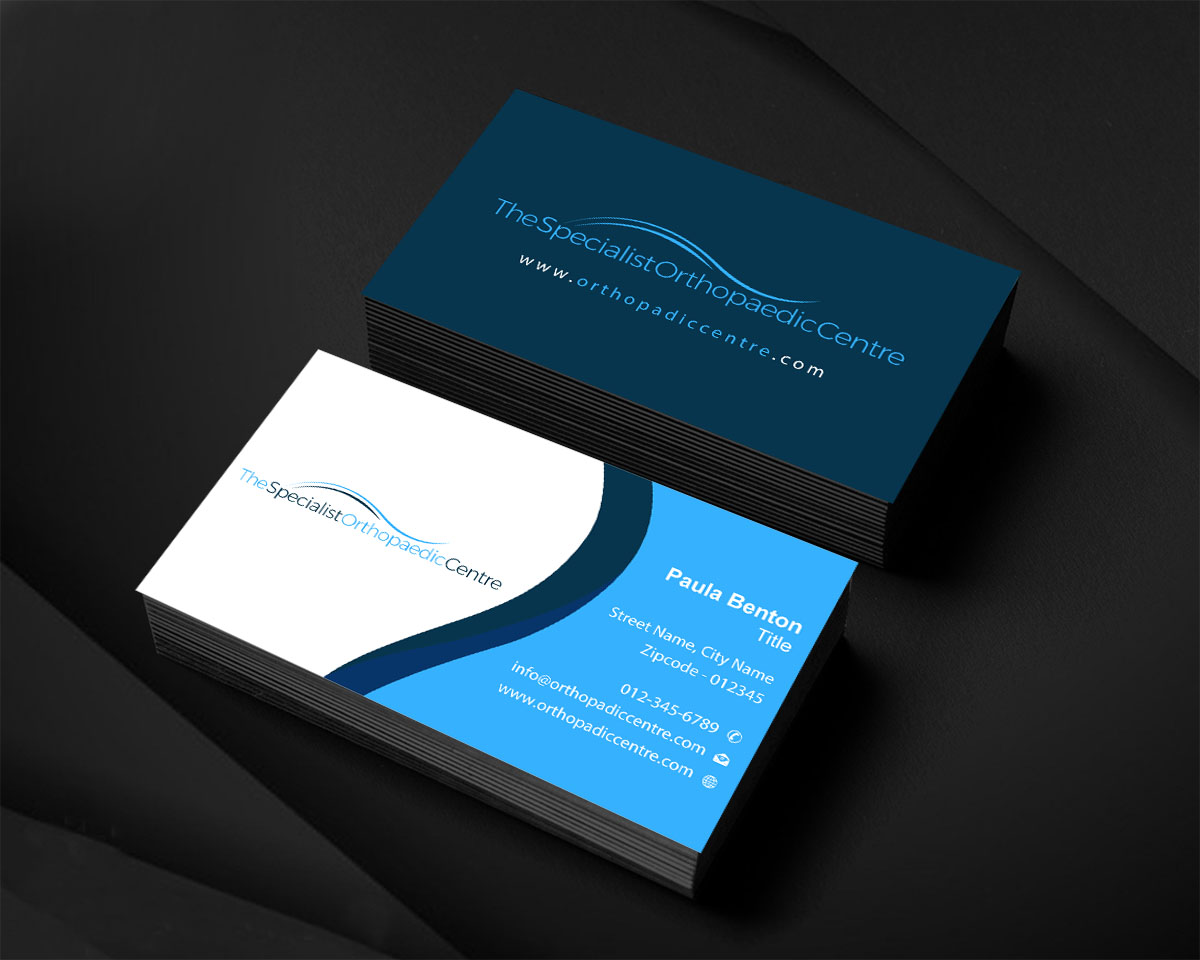 Business Card Design by Infinitive Technology for The Specialist Orthopaedic Centre | Design #23031887