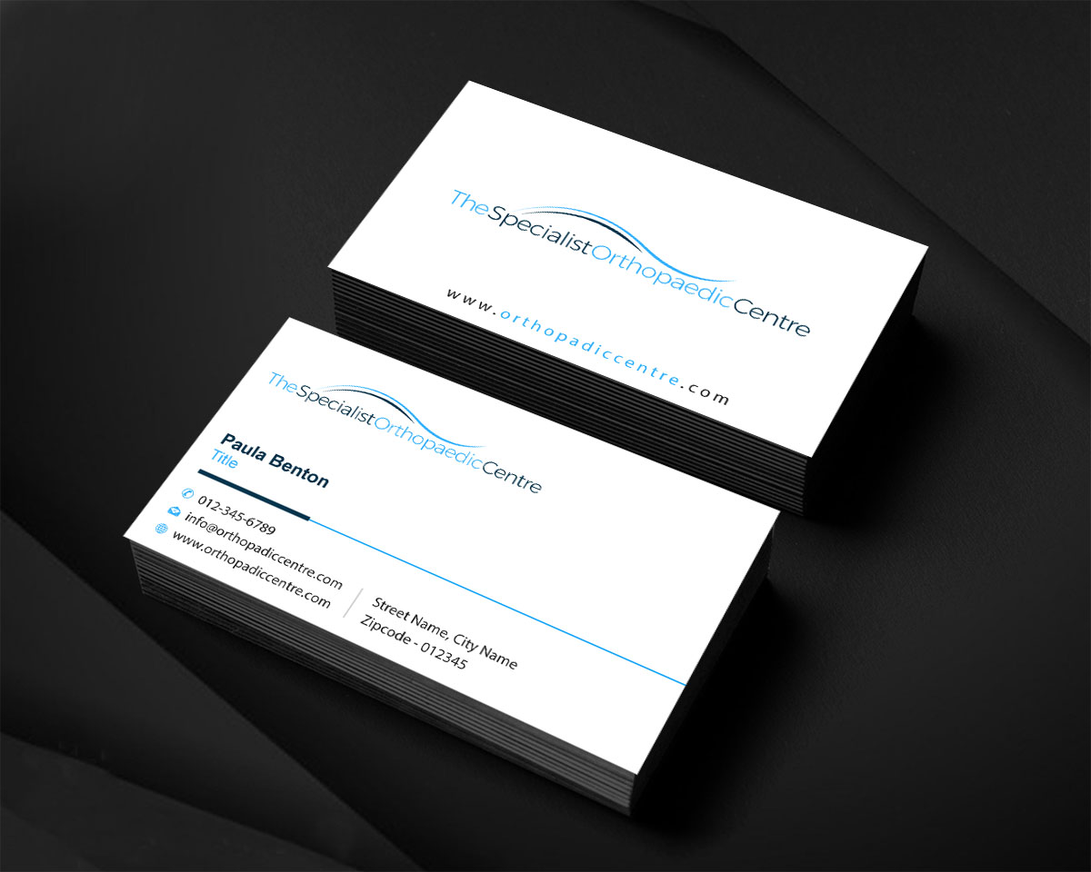 Business Card Design by Infinitive Technology for The Specialist Orthopaedic Centre | Design #23031888