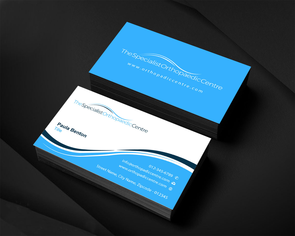 Business Card Design by Infinitive Technology for The Specialist Orthopaedic Centre | Design #23031889